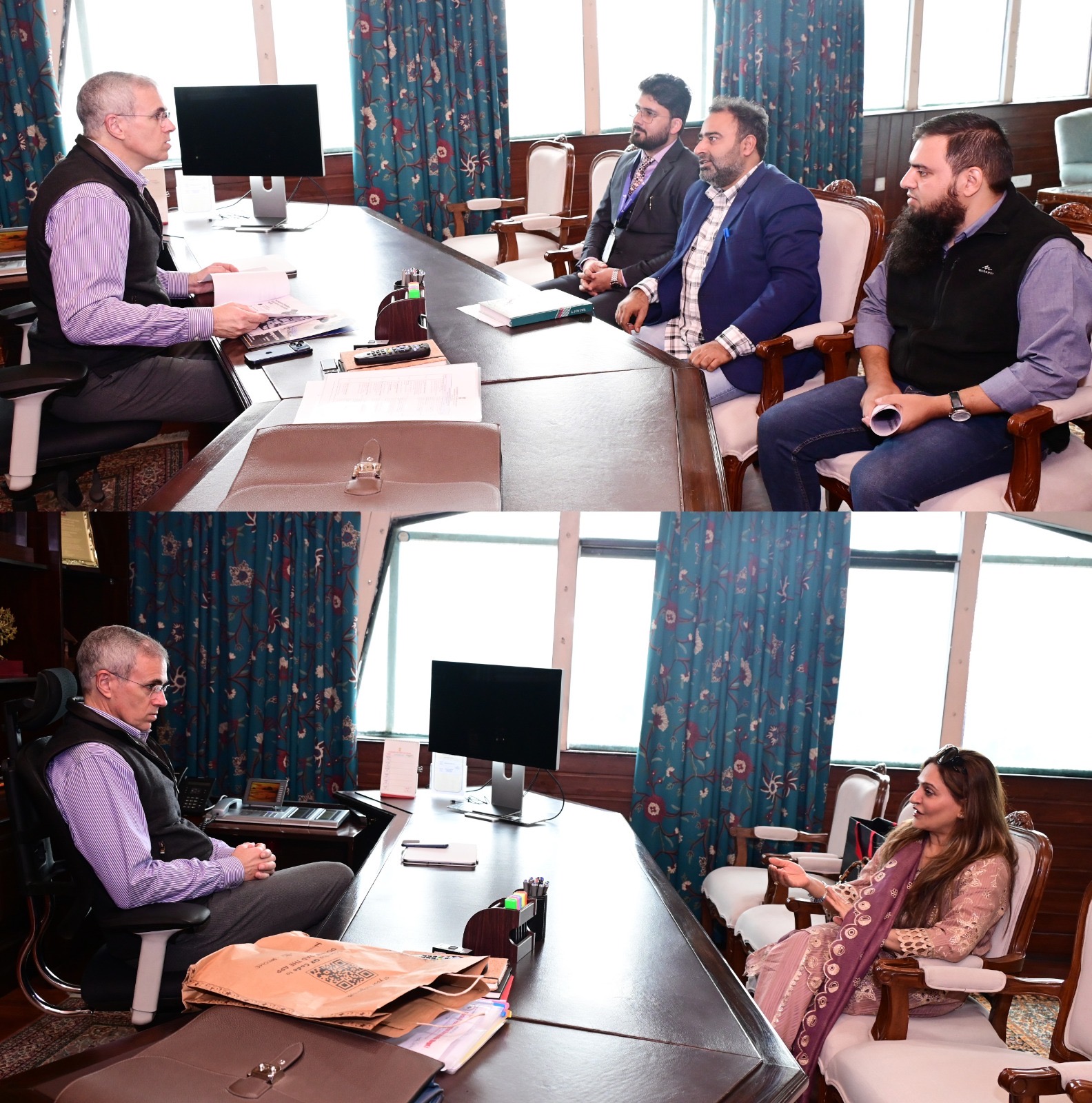 Chief Minister Omar Abdullah meets delegations, individuals at Civil Secretariat