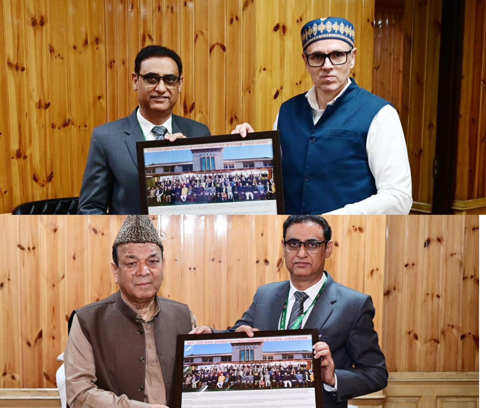 Secretary JKLA presents Photographs to CM J&K & Speaker
