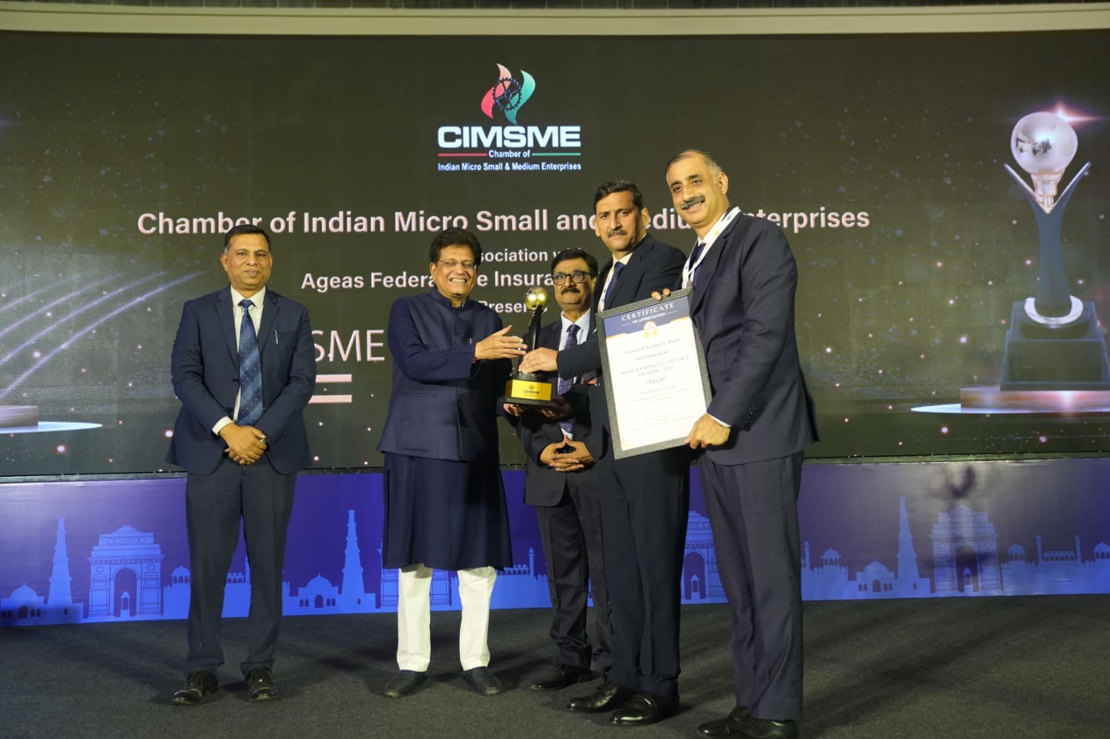 'J&K Bank wins Best MSME Bank Award'