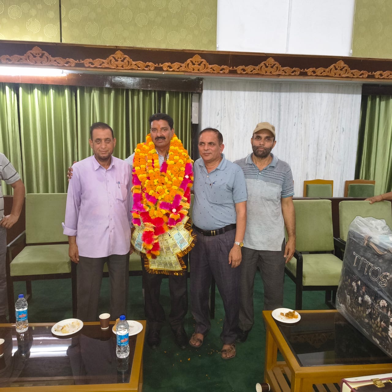 Jammu and Kashmir Assembly staff  bid farewell to colleague