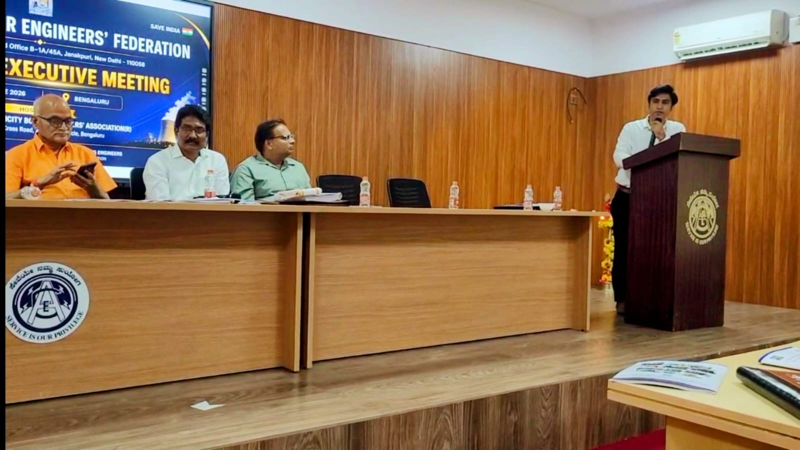 Sachin Tickoo, President JKEEGA, Attends AIPEF meet at Bengaluru, vows to Fight against Privatisation