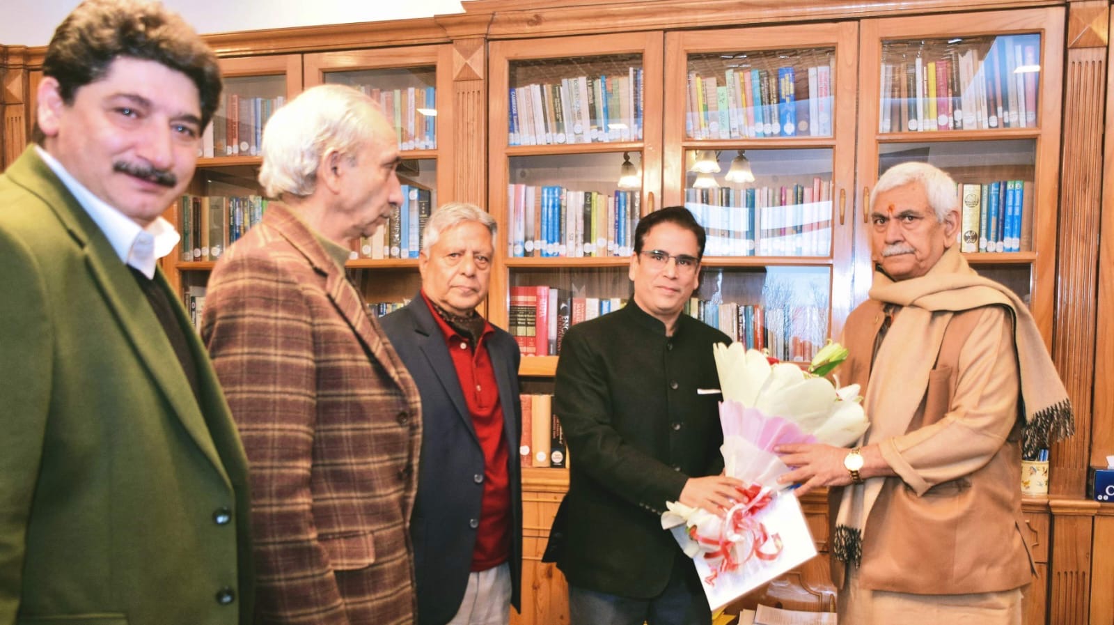 'NC MLAs including Tanvir Sadiq call on LG Manoj Sinha '