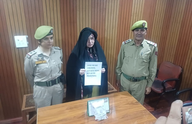 'Wanted in Multiple NDPS Cases, Woman Drug Peddler arrested in J&K'