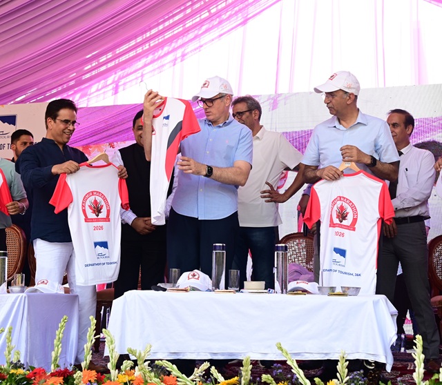 CM Omar Abdullah unveils official merchandise for Kashmir Marathon 2026, launches promotional campaign for the event