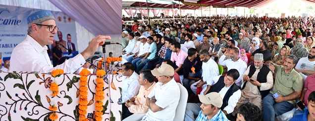  CM lays foundation stone for Fruit & Vegetable Mandi at Wussan Bangil, Tangmarg