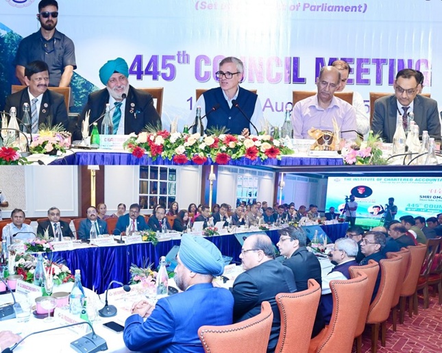 CM Omar Abdullah Interacts with ICAI Members at its 445th Council Meeting 