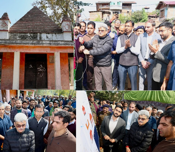 CS J&K lays foundation stone for restoration of Vittal Bhairav Temple