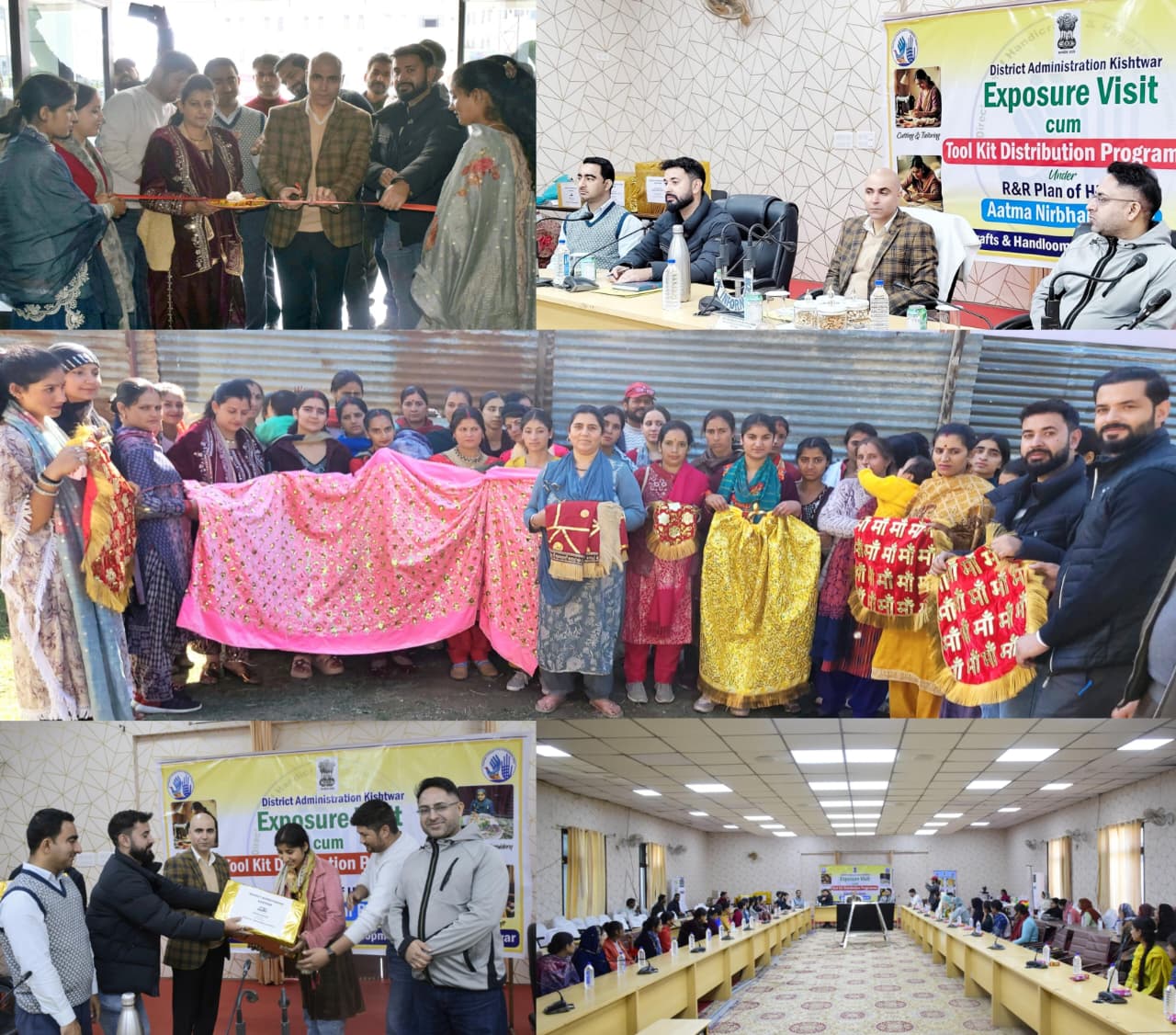  DC Kishtwar flags off exposure visit, distributes tool kits to trainees under R&R plan