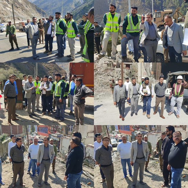 DC Ramban Inspects NH-44 Fourlaning Works from Nashri to Banihal:  Reviews developmental projects, issues directions