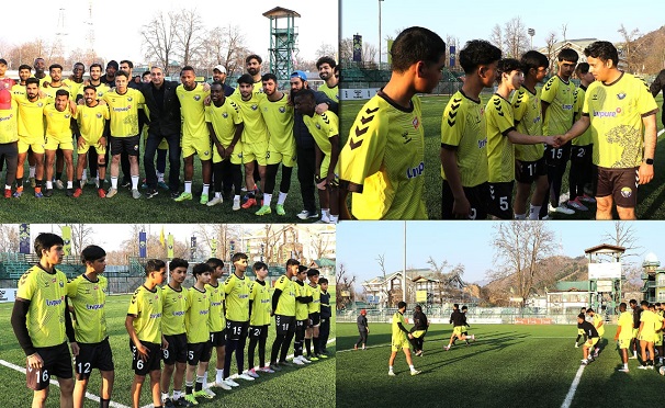  DC Srinagar attends Real Kashmir FC's training session