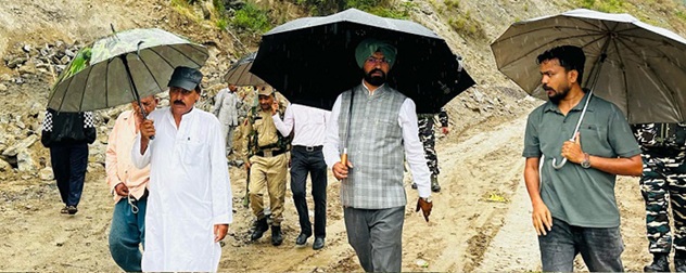 DC Doda inspects road widening work on NH