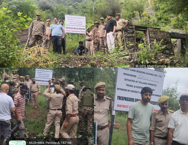 Under Alyas Khan , District Administration Ramban retrieves Land Worth Rs. 2.5 Cr from Drug Peddlers