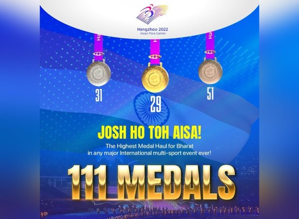 Indian Athletes Create History, Bag 111 Medals In Hangzhou Asian Para Games 