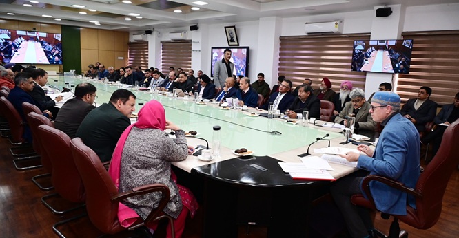 'CM J&K holds pre Budget meeting with MLAs, Stakeholders in Jammu'