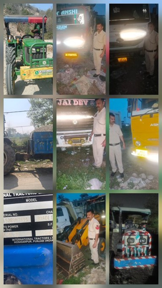 'Jammu Police detains 11 vehicles during a special drive against illegal mining '