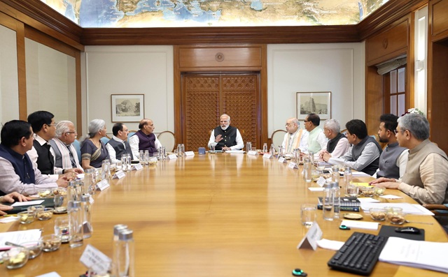 'PM Narendra Modi chairs a meeting of  Cabinet Committee to review situation & ongoing & proposed mitigating measures '