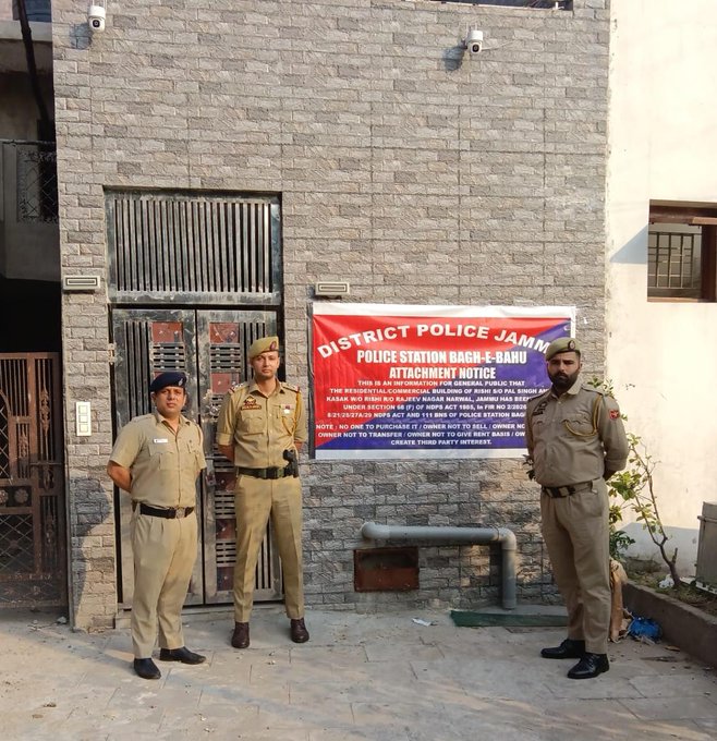 'Jammu Police attaches Chandigarh property in drug trafficking case '