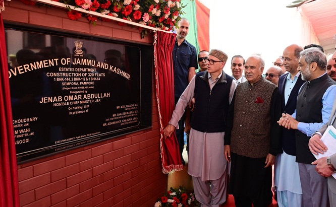 CM J&K Omar Abdullah inaugurates 368 residential units for Govt Employees 