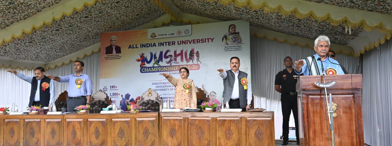 'LG Manoj Sinha inaugurates All India Inter-University Wushu Championship'