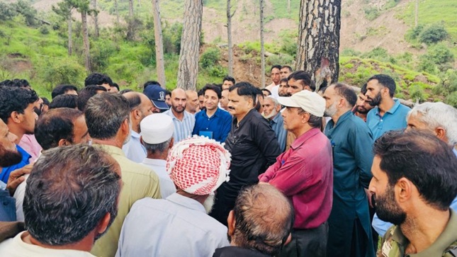 Javed Rana conducts extensive tour of landslide-affected areas of Surankote, Mendhar