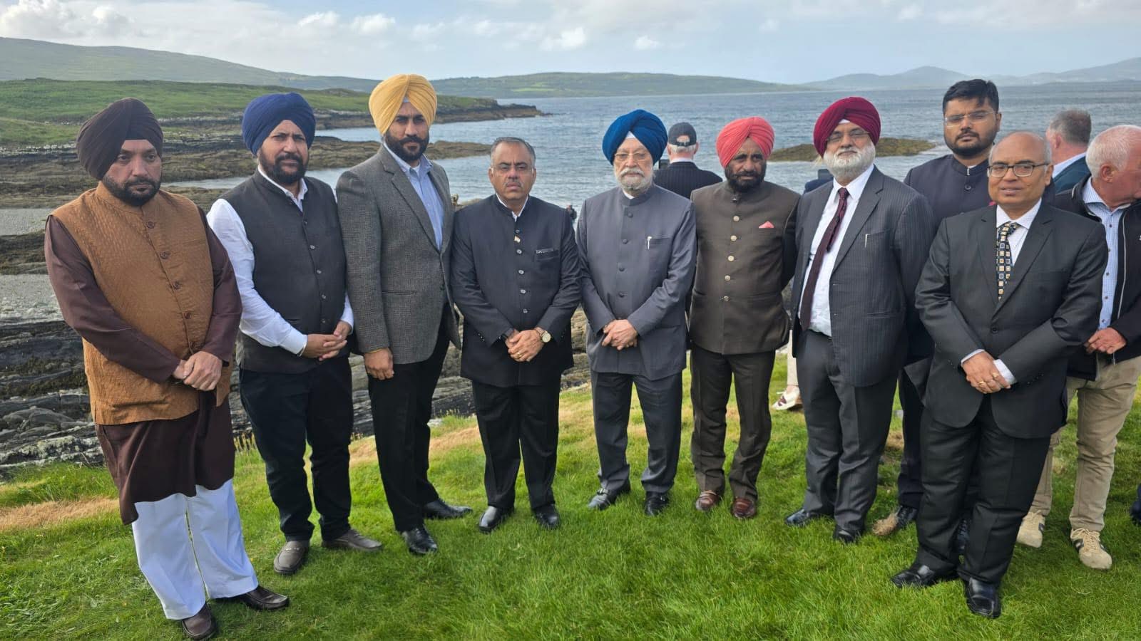 J&K MLA Dr Narinder Singh in Ireland along with Hardeep Puri , Tarun Chugh 