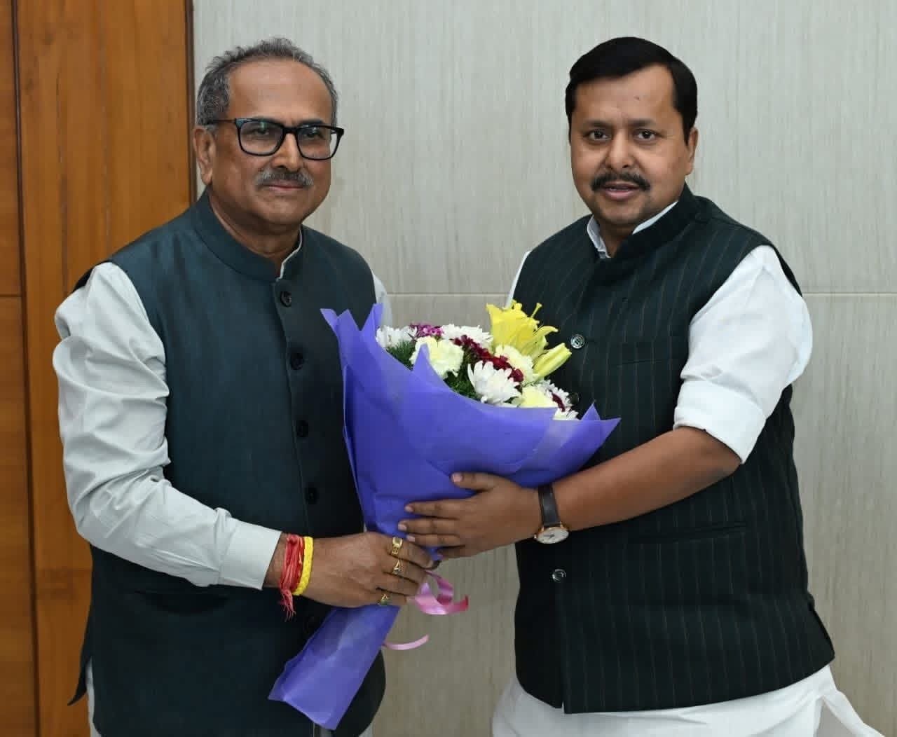 'Fmr Dy CM J&K Nirmal Singh meets BJP National President Nitin Nabin'