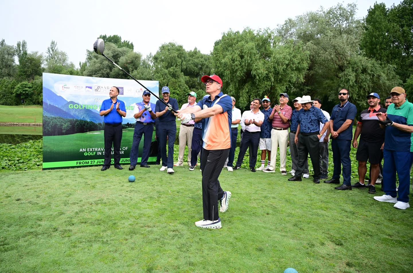CM  Omar Abdullah teed off  golf tournament in Srinagar