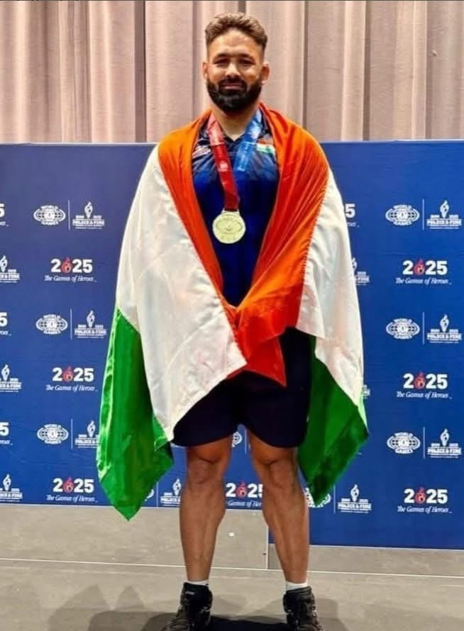 J&K Police Officer Benyia Amin wins World Police Gold Medal in USA