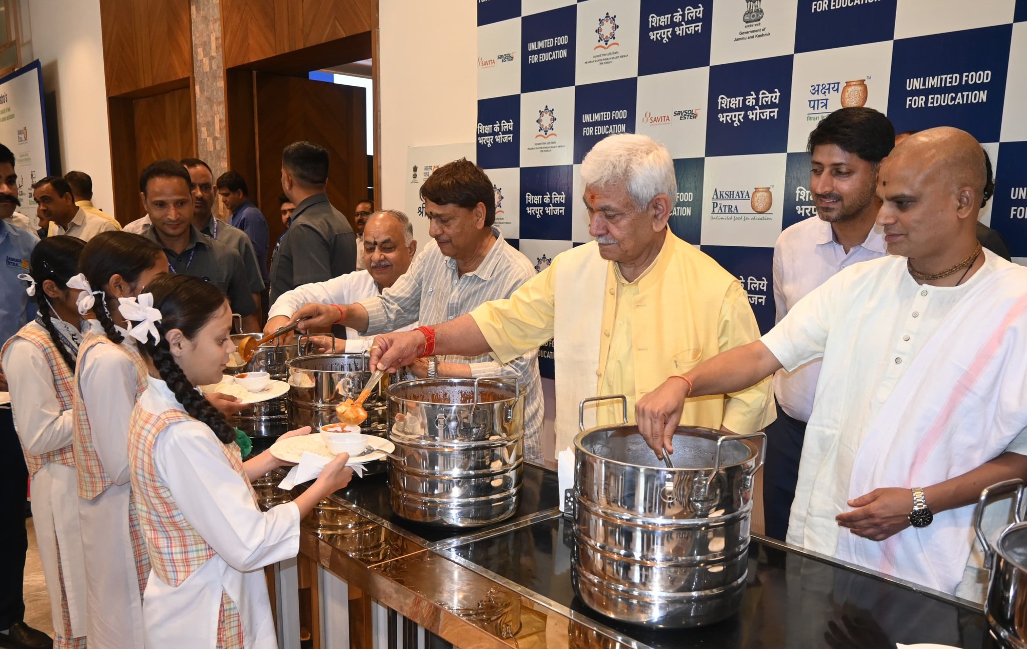 'LG J&K lays foundation stone for Centralized Kitchen facility for School Children in Katra'