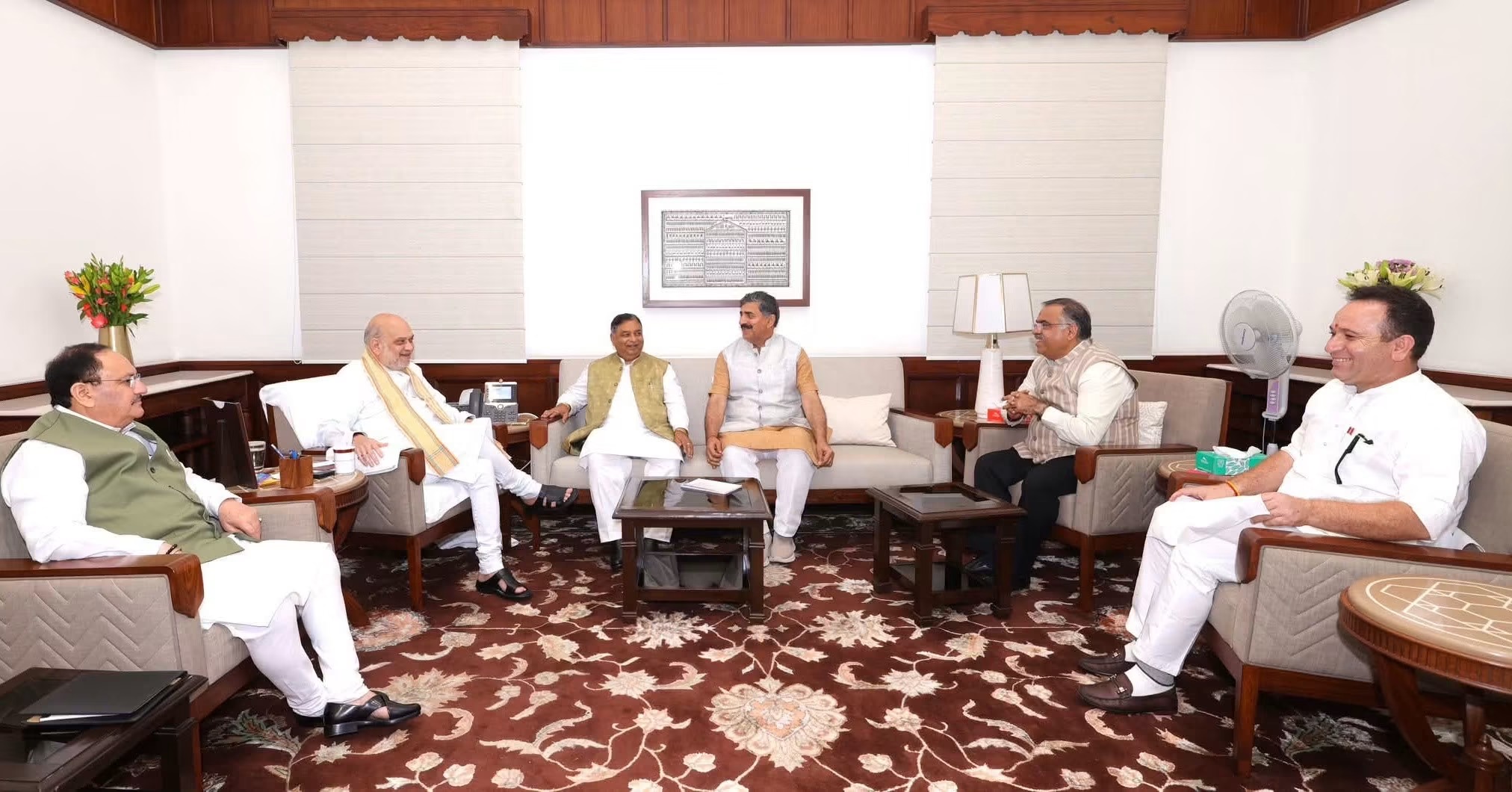 'BJP J&K Leader meet Amit Shah, JP Nadda in  Delhi'