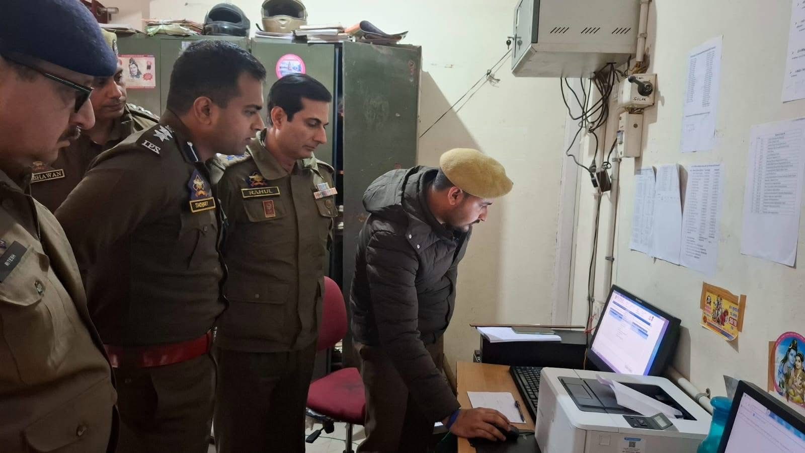 SSP Kathua inspects CCTNS at Police Station