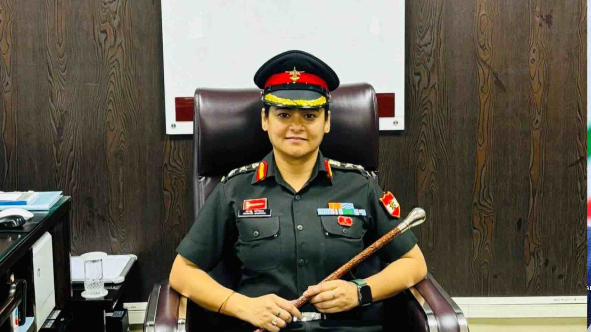 Colonel Anshu Jamwal from Jammu, becomes  first Woman Officer to command an Air  defense unit 