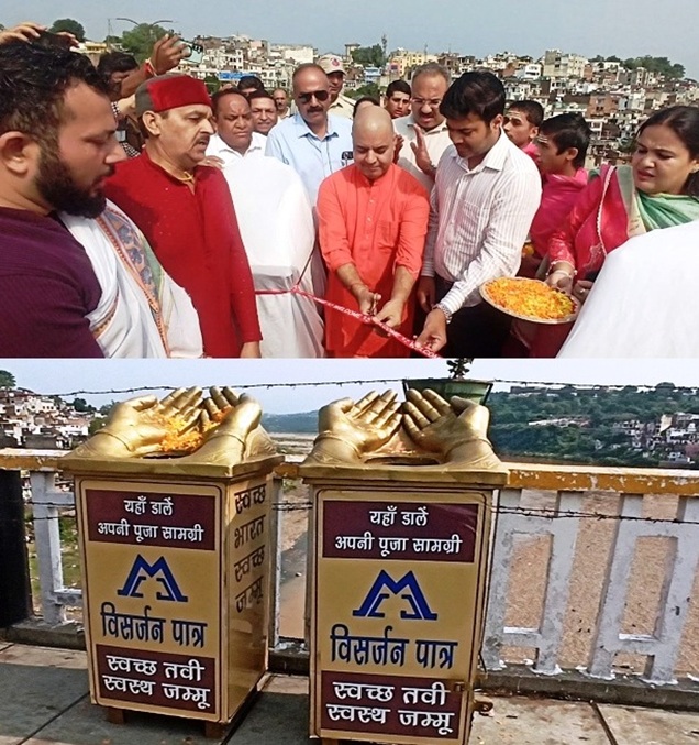 JMC strengthens Tawi River Conservation with installation of Visarjan Patras at Gujjar Nagar Bridge