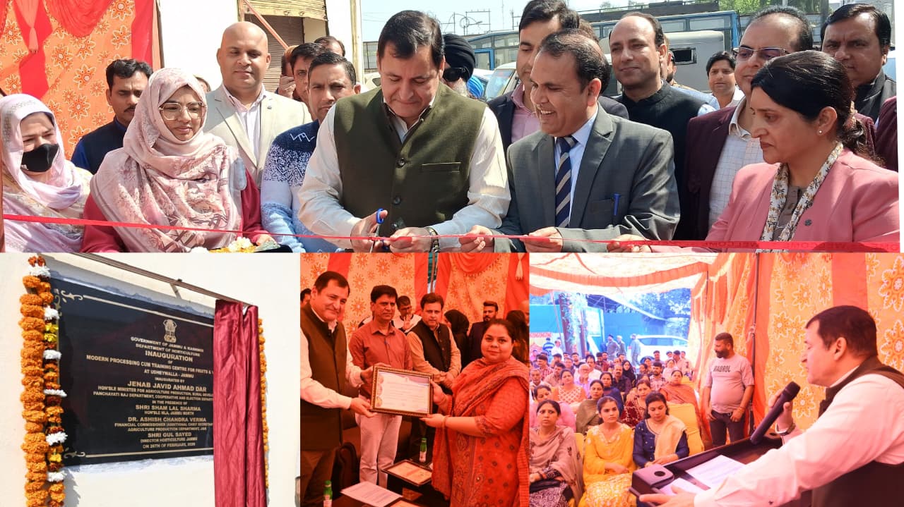 Javid Dar inaugurates Modern Processing cum training centre for fruits, vegetables