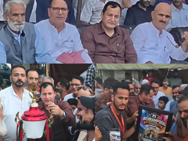 Sports build character, confidence, stronger communities: Javid Dar Felicitates winners of 2nd Behrampora Football Cup 