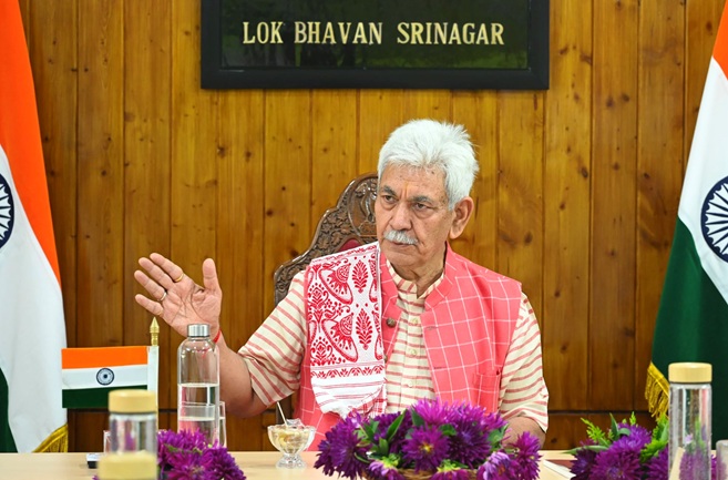 LG Manoj Sinha  reviews Action against Circulation of Anti-National Literature
