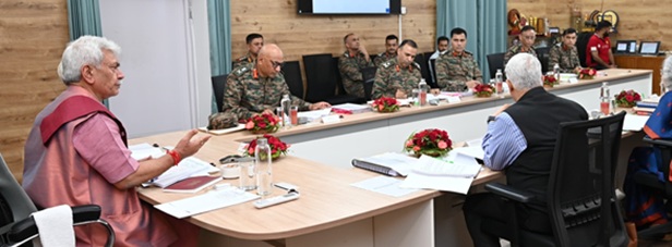 LG Manoj Sinha chairs meeting on Armed Forces Flag Day Fund