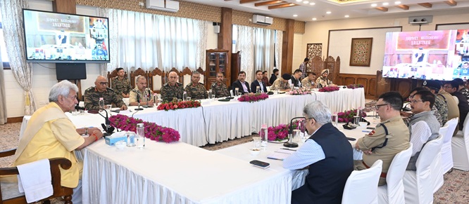 LG Manoj Sinha chairs high-level security review meeting with senior Officials