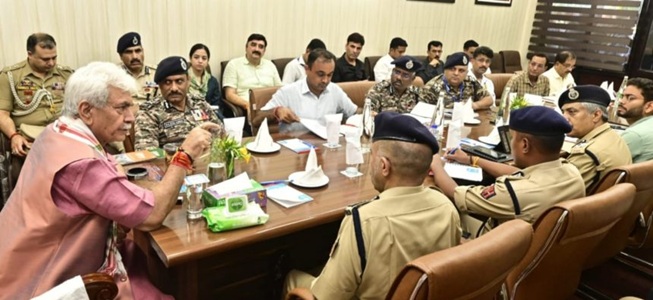 LG Manoj Sinha  directs to identify Govt employees with past terror links