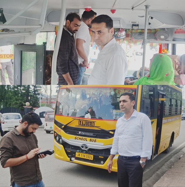 MVD Rajouri iissues 55 challans, 6 vehicles seized, 5 DLs recommended for suspension, ₹1.11 lakh fine imposed 