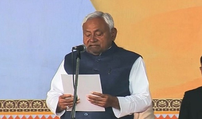 'Nitish Kumar sworn an As CM Of Bihar for record 10th time'