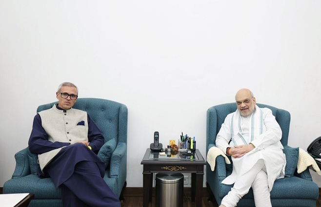 CM Omar Abdullah meets Amit Shah, discusses Statehood, other key issues