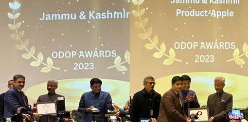 J&K clinches Gold at National ODOP Awards;  Shopian gets Bronze for Apple