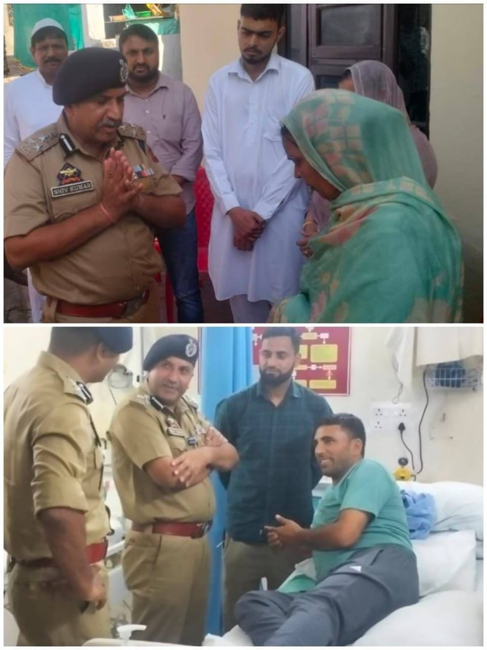 DIG Jammu , SSP Kathua visit residence of Martyr Head Constable