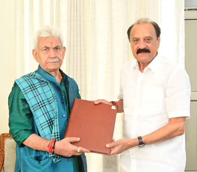 MLA Surjit Singh Slathia calls on LG J&K