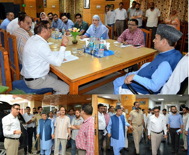 'Speaker J&K conducts surprise inspection of  MLA Hostel Srinagar'