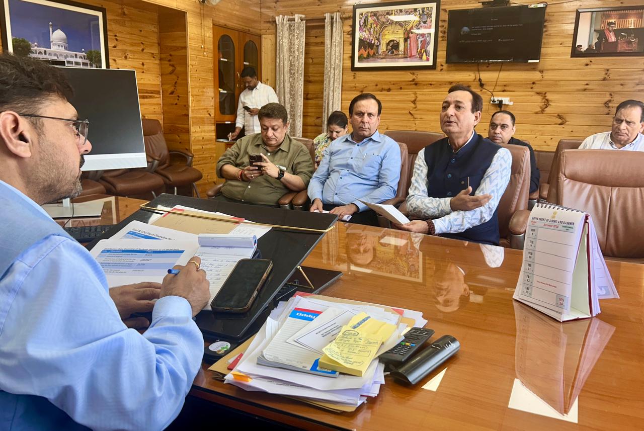 Satish Sharma reviews supply position of essential commodities across J&K
