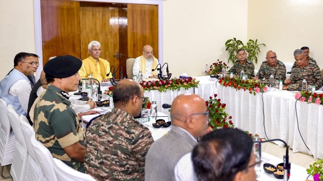 Amit Shah reviews security situation in J&K including upcoming annual pilgrimage of Shri Amarnath Ji