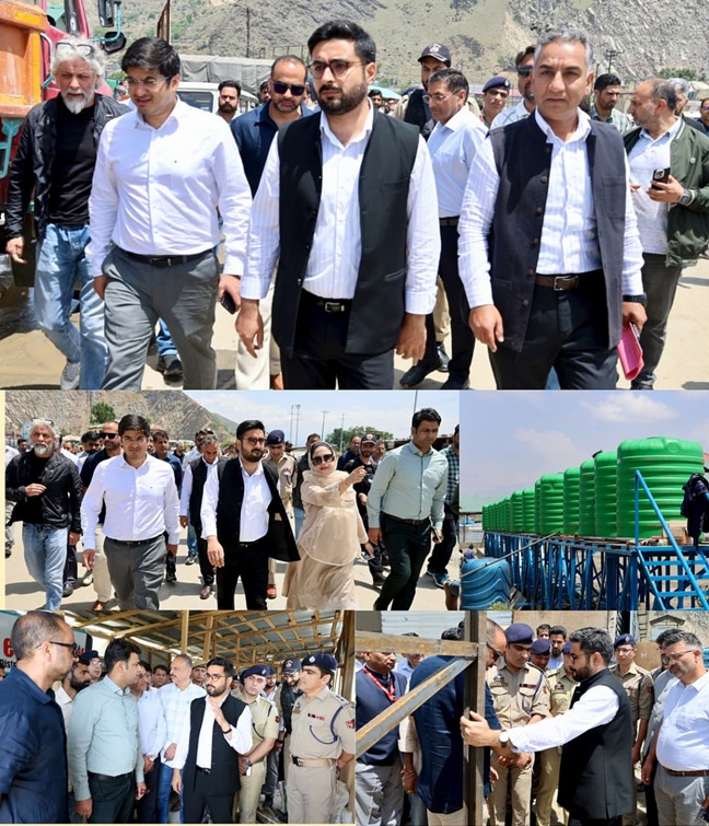 DC Srinagar, SMC Commissioner visit Yatra Transit Camp; Conduct onsite review of preparedness