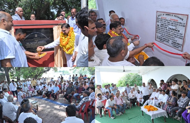 Minister Satish Sharma lays foundation stones for projects of Rs 7 crores 